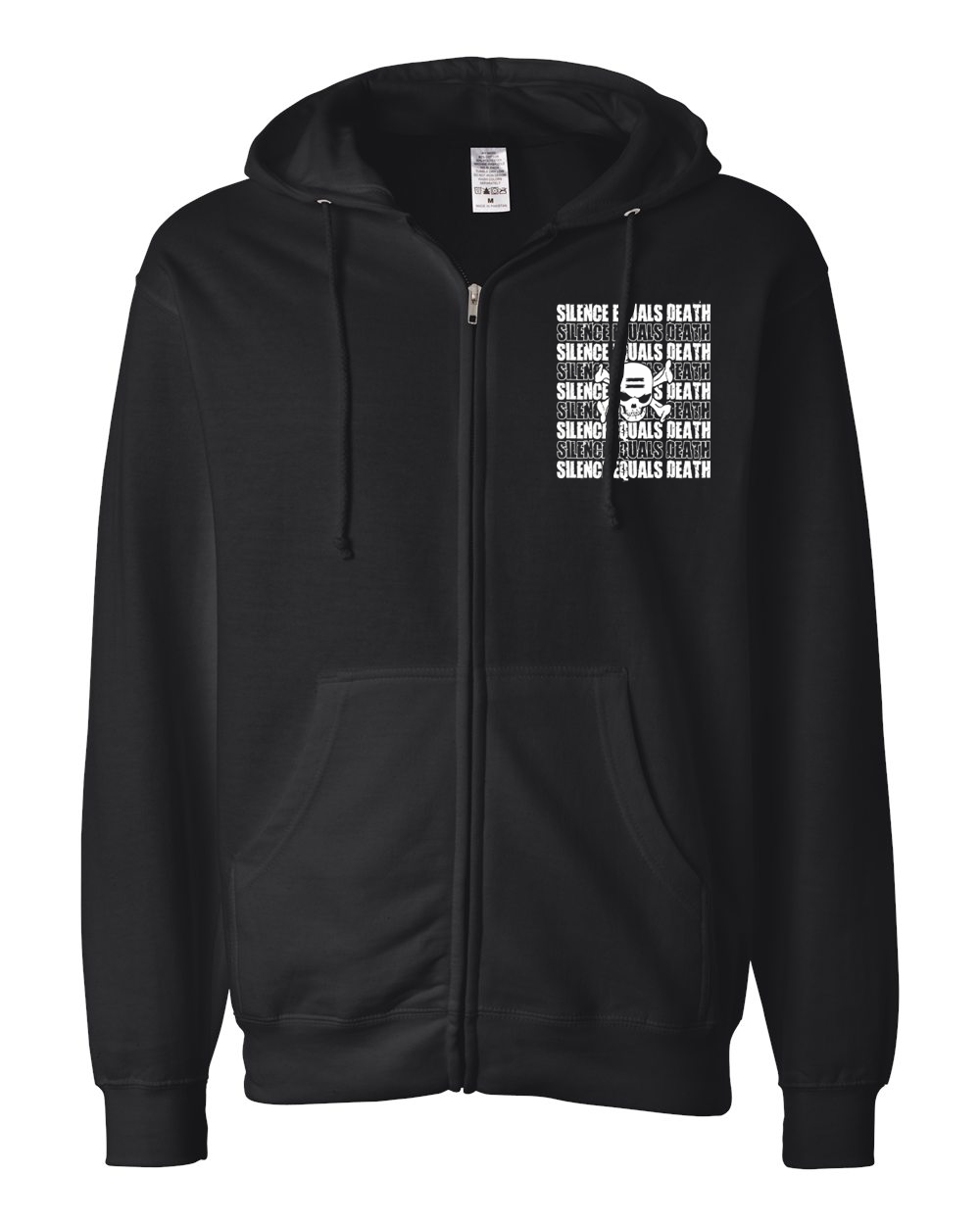 Silence Equals Death : Skull Zip Up